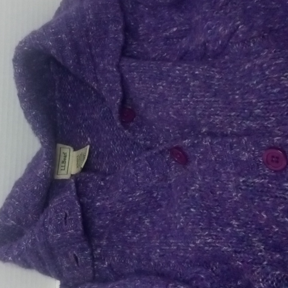 Purple Women's Button Up Sweater  by L.L. Bean sz.Sm.